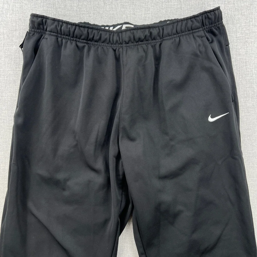 Nike Therma-FIT Open Hem Fitness Sweatpants Men 3XL Black Fleece Lined Active